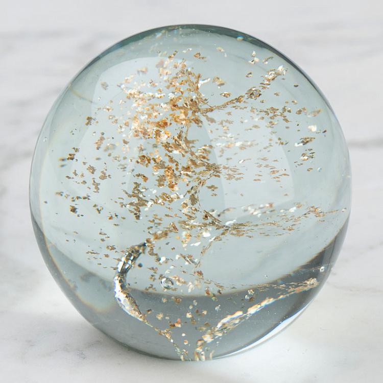 Пресс-папье Золотая пыль Glass Paperweight Gold Dust