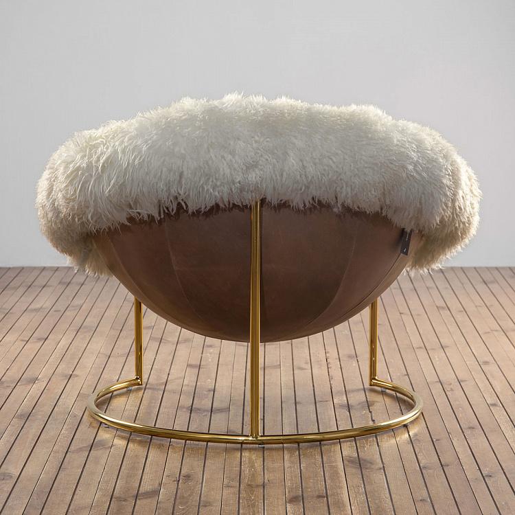 Кресло Пещера, ножки цвета латуни Cave Chair, Shiny Brass