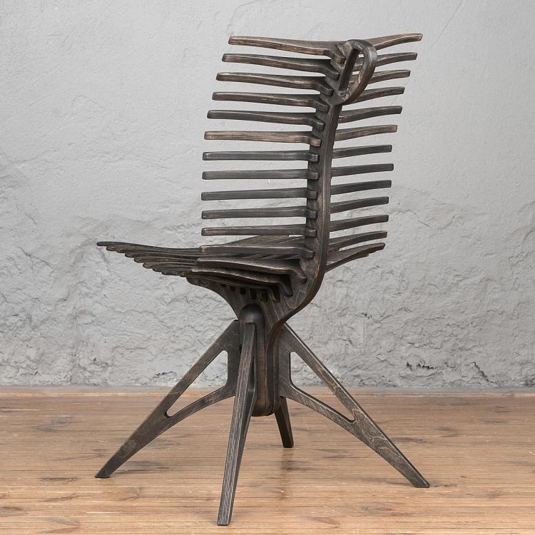 Тёмный стул Скелетон Skeleton Chair Dark Oil