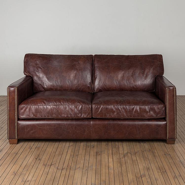 Двухместный кожаный диван Виконт Уильям Viscount William 2 Seater Leather