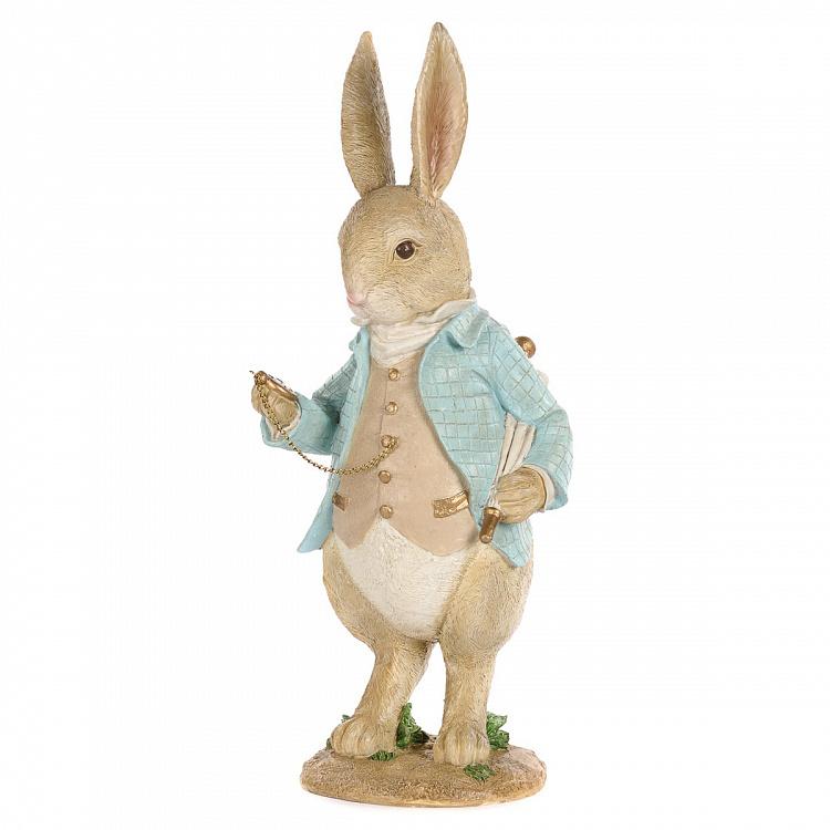 Новогодняя фигурка Опаздывающий кролик Too Late Rabbit Cream Blue 41 cm