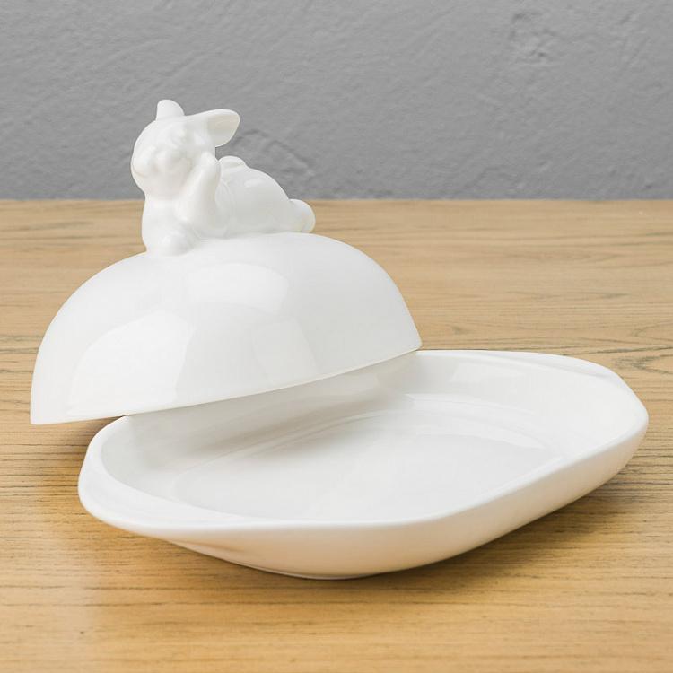 Маслёнка с кроликом Rabbit Butter Dish