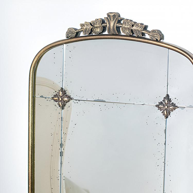 Зеркало с золотистым узором в антикварном стиле Antique Gold Wall Mirror