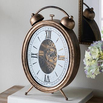 Настольные часы Chester Antique Gold Table Clock With Gears