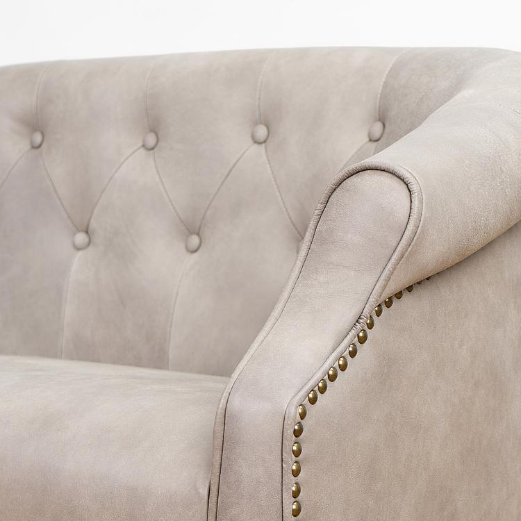 Двухместный кожаный диван Маршал, песочные ножки Marshall 2 Seater, Oak Sandwashed Leather