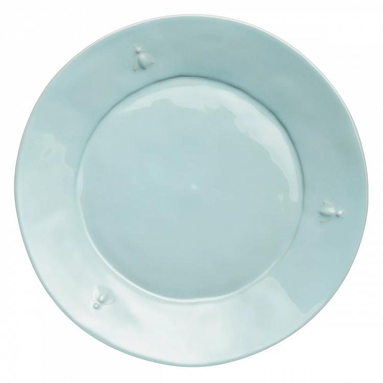 Голубая сервировочная тарелка Пчёлы Abeille Ceramic Blue Serving Plate