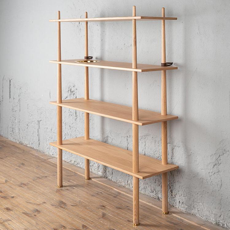 Стеллаж Сториз с медной тарелкой Stories Shelving With Brass Plate