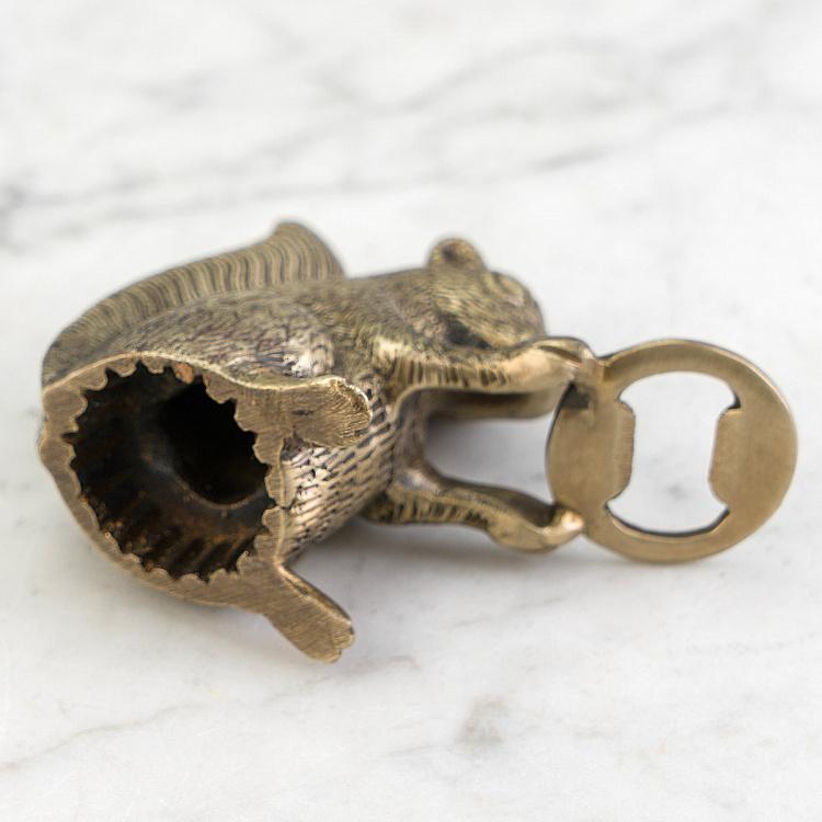 Открывашка Латунная белка  Antique Gold Squirrel Bottle Opener