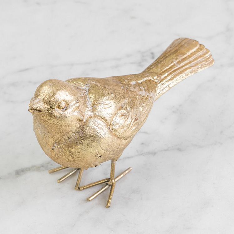 Golden Bird Head Up Figurine