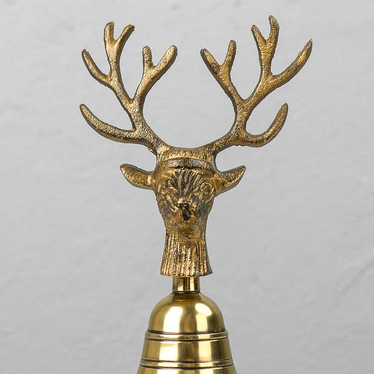 Ручной колокольчик Голова оленя Dasher Golden Deer Bell