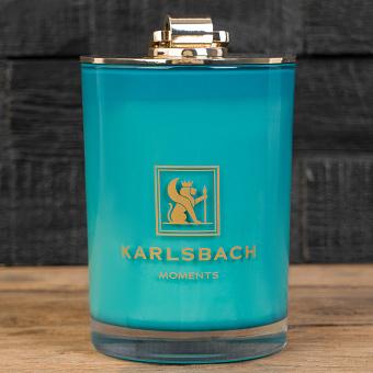 Арома-свеча Aroma Candle In Light Blue Glass With Gold Lid Wood Sage And Sea Salt