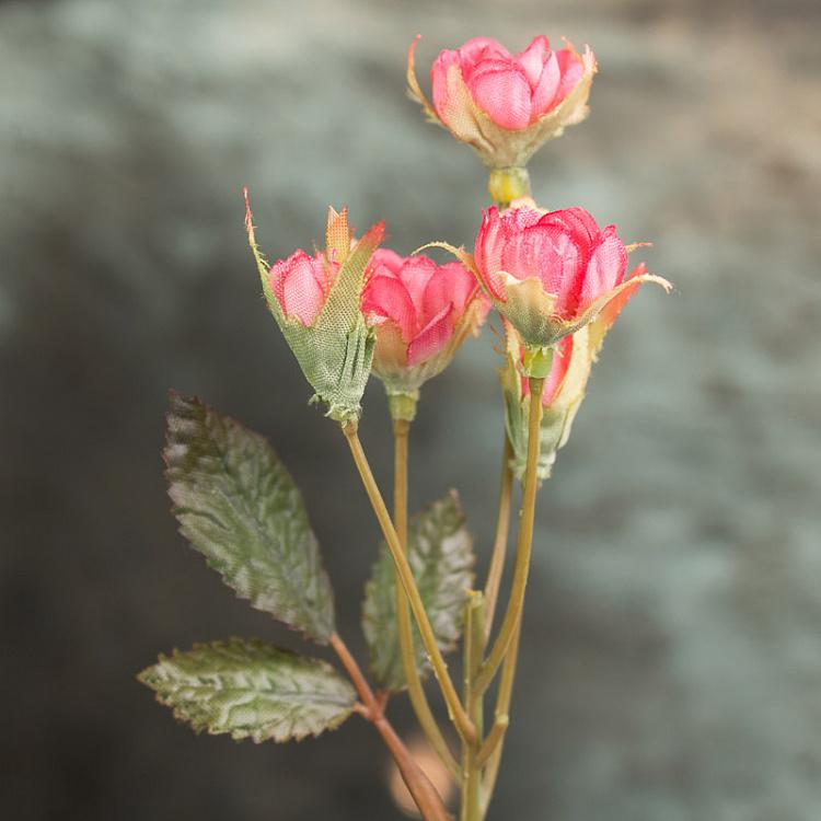 Искусственный цветок Розовая мини-роза, 30 см Mini Rose Pink 30 cm