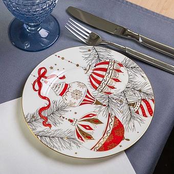 Тарелка New Year Balls Dessert Plate