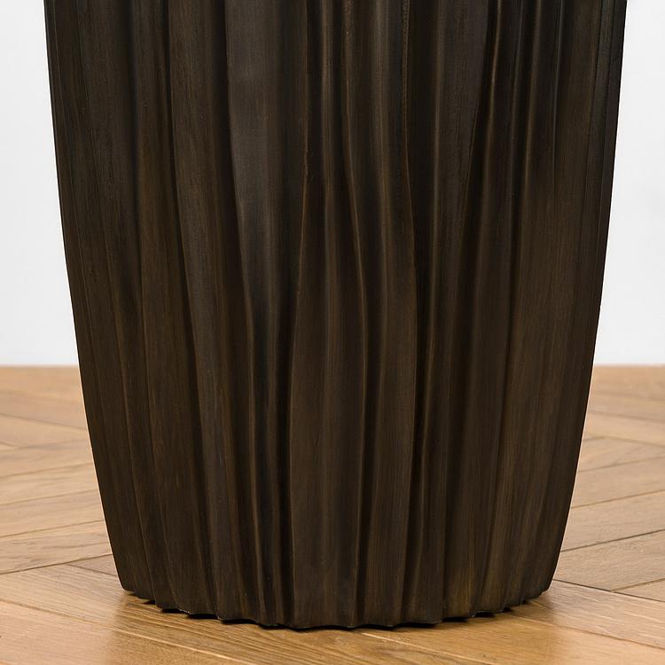 Кашпо Effectory Metal Tall Pot Wave Black Bronze Small - ракурс 4