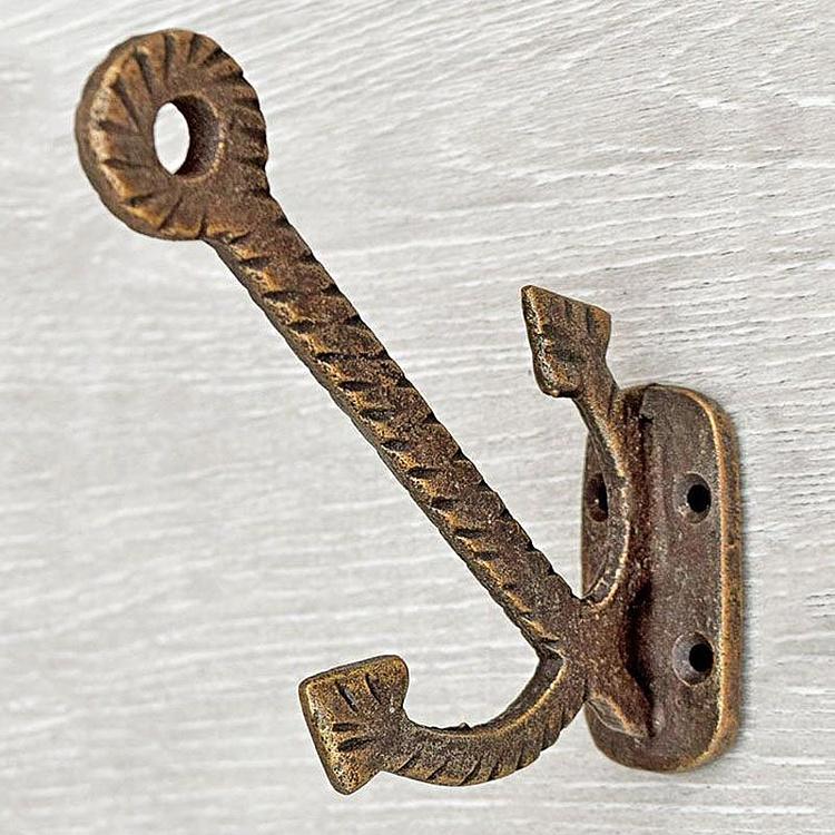 Двухрожковый чугунный крючок Якорь Anchor Cast Iron Hook