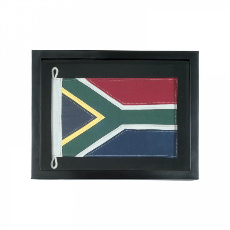 Флаг Южной Африки за стеклом, мини Shadow Box Flag South Africa Mini