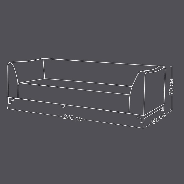 Трёхместный садовый диван Enjoy 3 Seater, Black акриловая ткань Heather Beige - ракурс 12