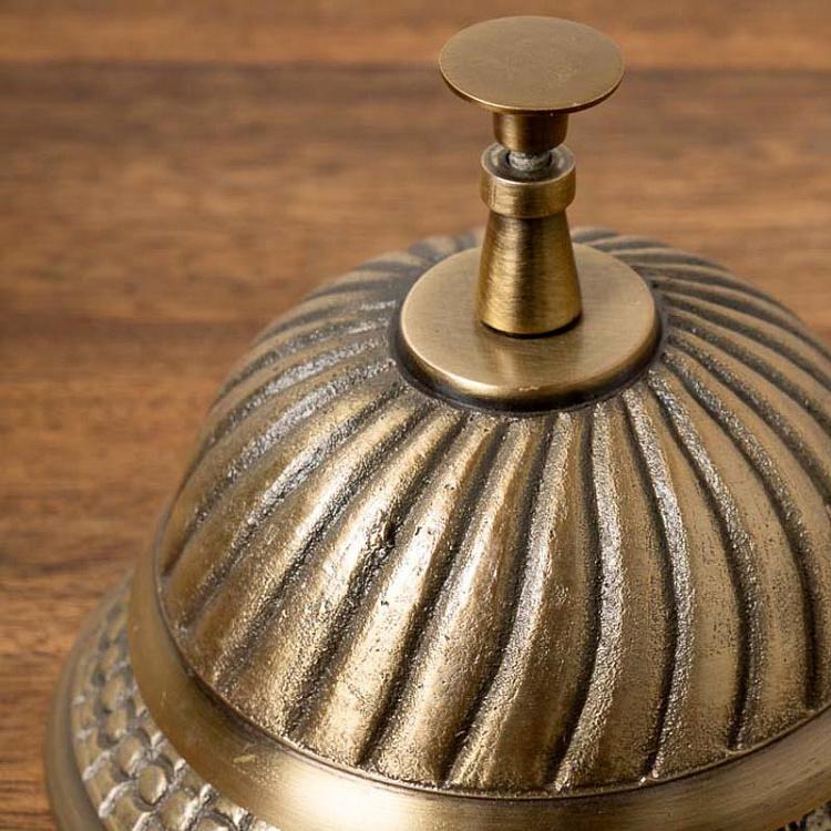 Настольный звонок с полосами  Stripes Bronze Patina Bell