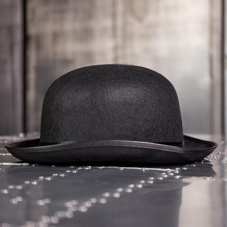 Чёрный котелок, 59 размер Black Bowler Hat, Size 59