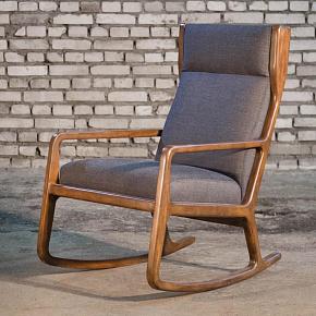 Rocking Chair Kansas Grey Fabric