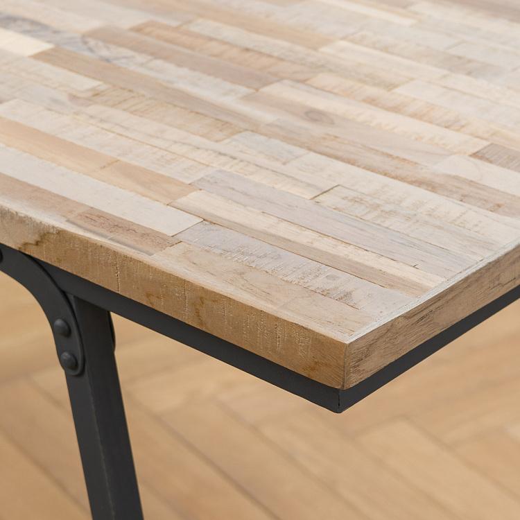 Обеденный складной тиковый стол Маркет Market Folding Dining Table Recycled Teak