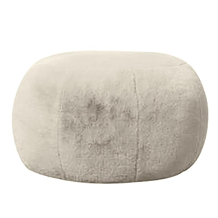 Пуфик Alaska Round Pouf Small искусственный мех Mongolia Cream