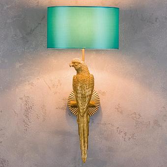 Wall Lamp Parrot Percy With Turquoise Shade