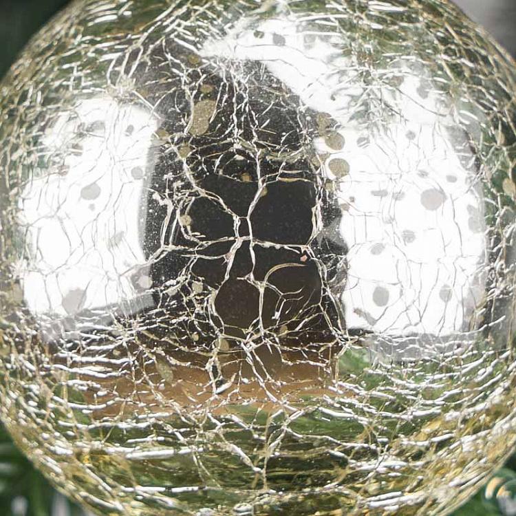 Ёлочная игрушка Глянцевый винтажный золотистый шар Glossy Glass Ball Antique Gold 13 cm