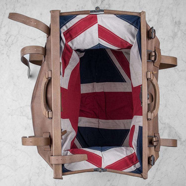 Кожаная дорожная сумка с подкладкой Юнион Джек Gladstone With Stitched Union Jack Lining