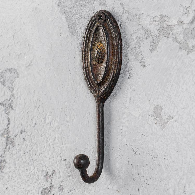 Овальный крючок с шишкой и патиной Cone Oval Brown Patina Hook