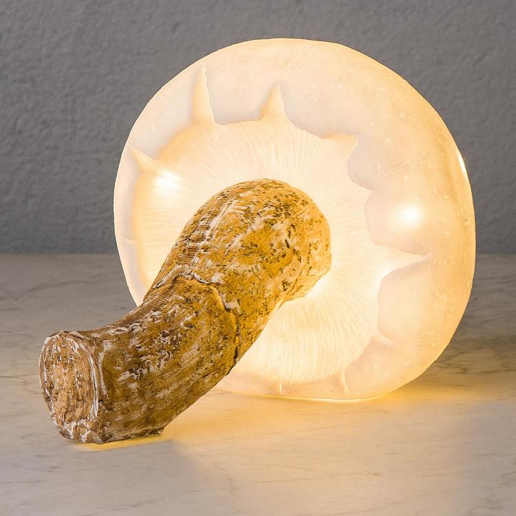 Настольная лампа с led-гирляндой внутри Гриб упавший Fall Down Mushroom Lamp Led Garland