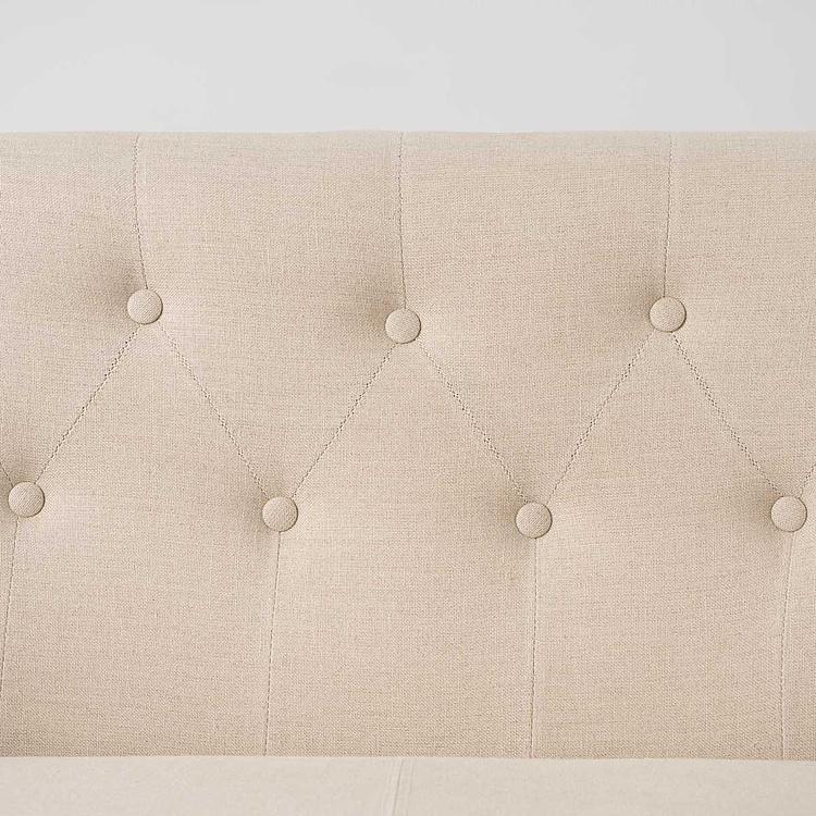 Двухместный льняной диван Маршал, песочные ножки Marshall 2 Seater, Oak Sandwashed Linen