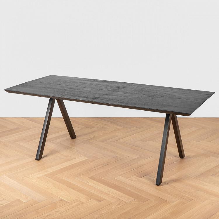 Обеденный стол из тёмного дерева манго Вектор Vecteur Table Dark Mango Wood