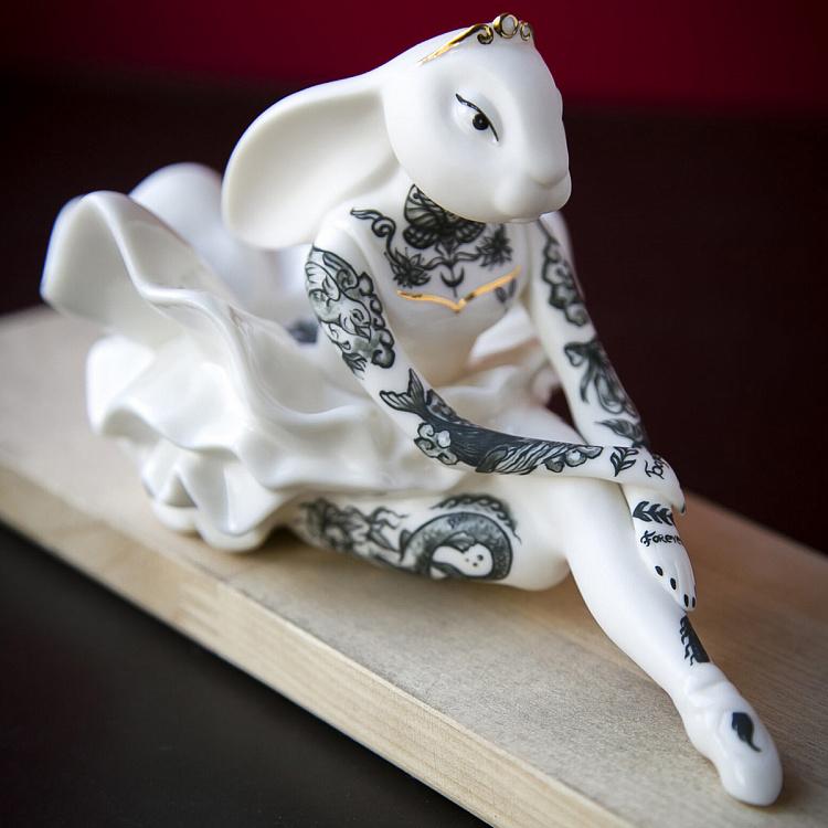 Ballet Rabbit Painted Candlestick Traditional