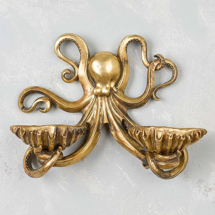 Двойная настенная подставка для мелочей Осьминог Octopus Wall Decor With 2 Trinket Trays