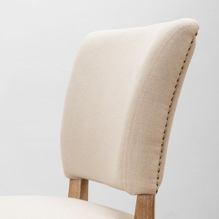 Стул Мами с заклёпками, песочные ножки Mami Dining Chair With Studs, Oak Sandwashed