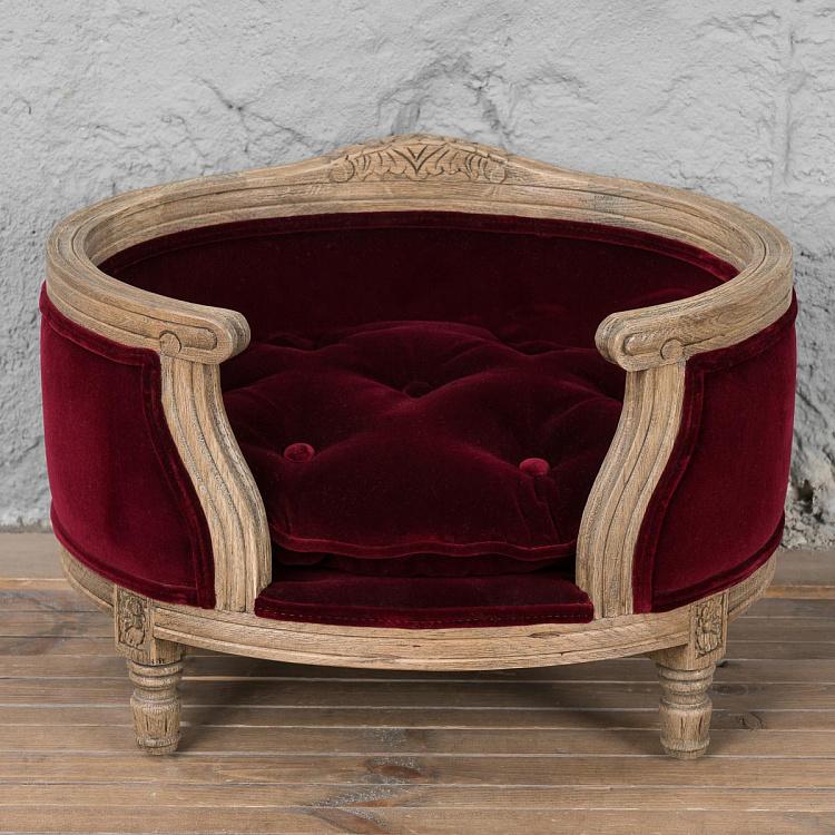 Красный диван для собак/кошек Георг, S George Sofa Small, Red Velvet