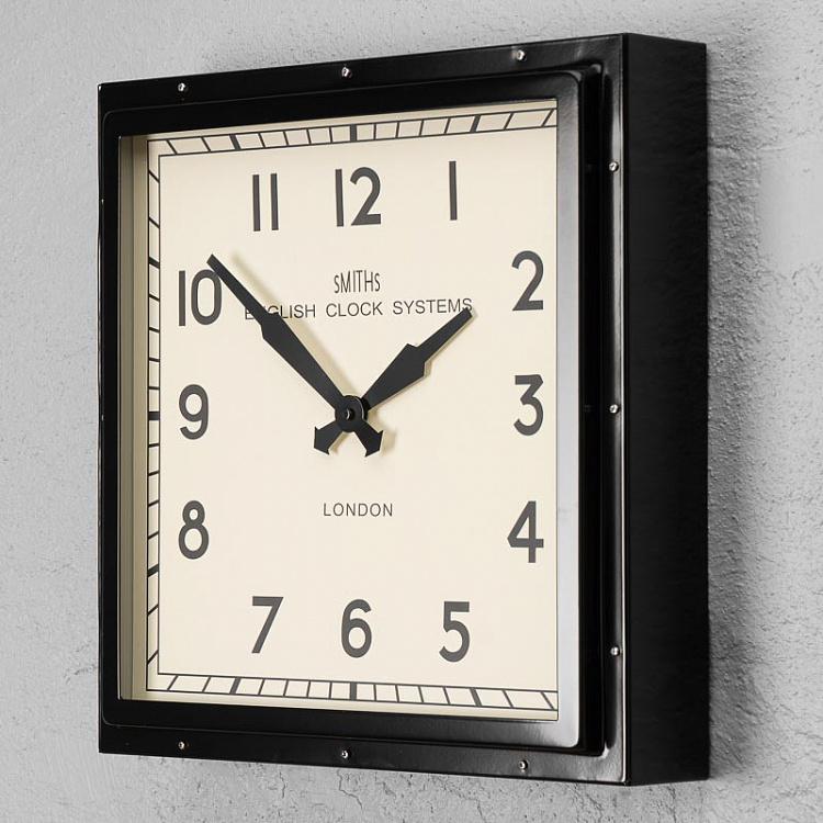 Black Smiths Square Clock
