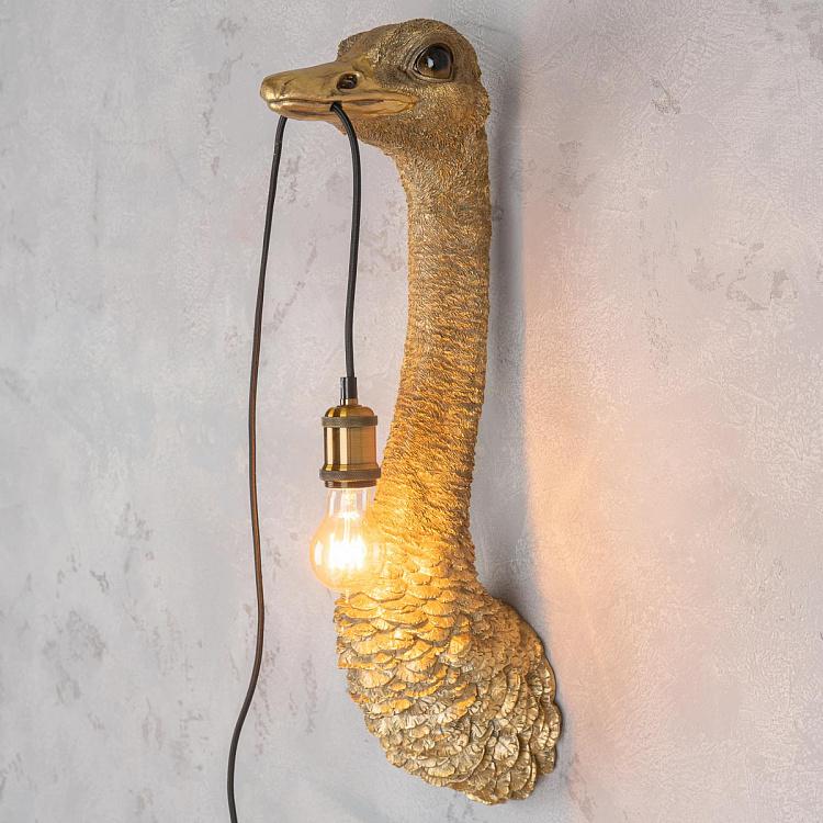 Бра Золотой страус Франц Иосиф Wall Lamp Golden Ostrich Franz Josef