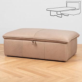 Раскладной пуфик Christopher Footstool Bed натуральная кожа Freehand Tipped Taupe