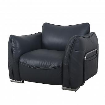 Кресло Wheler 1 Seater A натуральная кожа Santosa Black