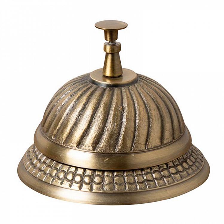 Настольный звонок с полосами  Stripes Bronze Patina Bell