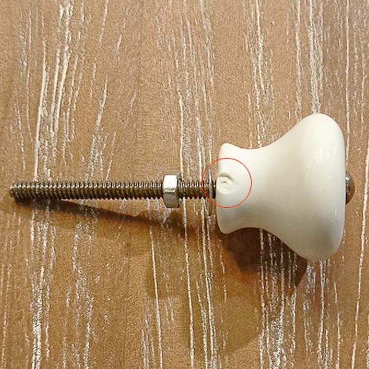 Мебельная ручка-кнопка, белая дисконт Simple White Knob discount