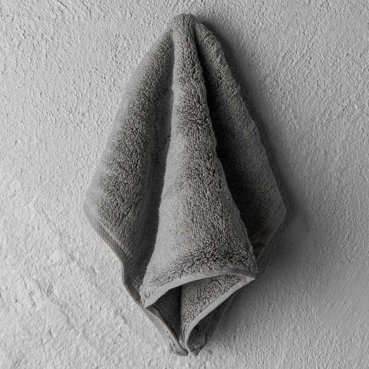 Тёмно-серое махровое полотенце-салфетка Олимпия 30x40 см Olympia Washcloth Towel Dark Grey 30x40 cm