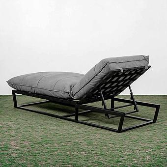 Садовый шезлонг-лежак Reef Lounger, Black акриловая ткань Flanelle - ракурс 4