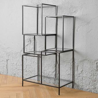 Стеллаж Asymetric Iron And Glass Shelf