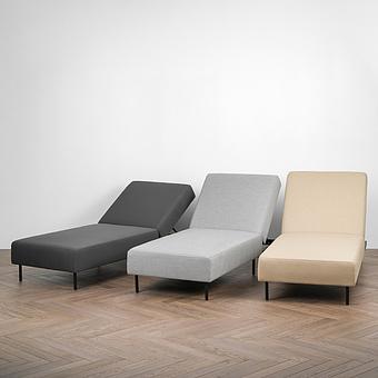 Садовый шезлонг-лежак Chic Lounger, Black акриловая ткань Anthracite Carbon - ракурс 8