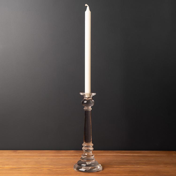 Candle Holder Clear Glass