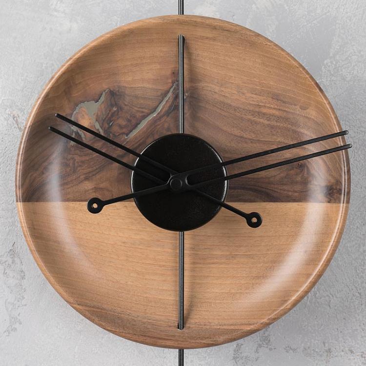 Настенные часы из ореха Орбита Orbit Walnut Clock