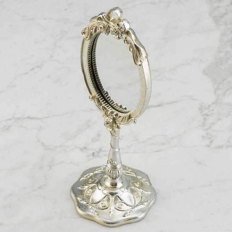 Настольное ручное зеркало на ножке Элегантность Elegant Hand Mirror On Base Champagne